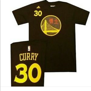 NBA Warriors Stephen Curry Adidas Climalite Tshirt